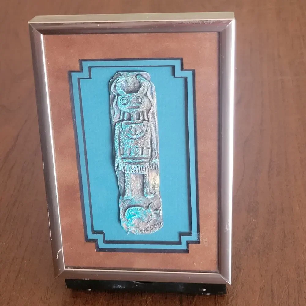 Framed Cleo Teissedre Designs Copper Totem Art Wall Decor Home Decor